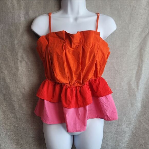 TCEC Pleated Colorblock Tank - Picture 1 of 9